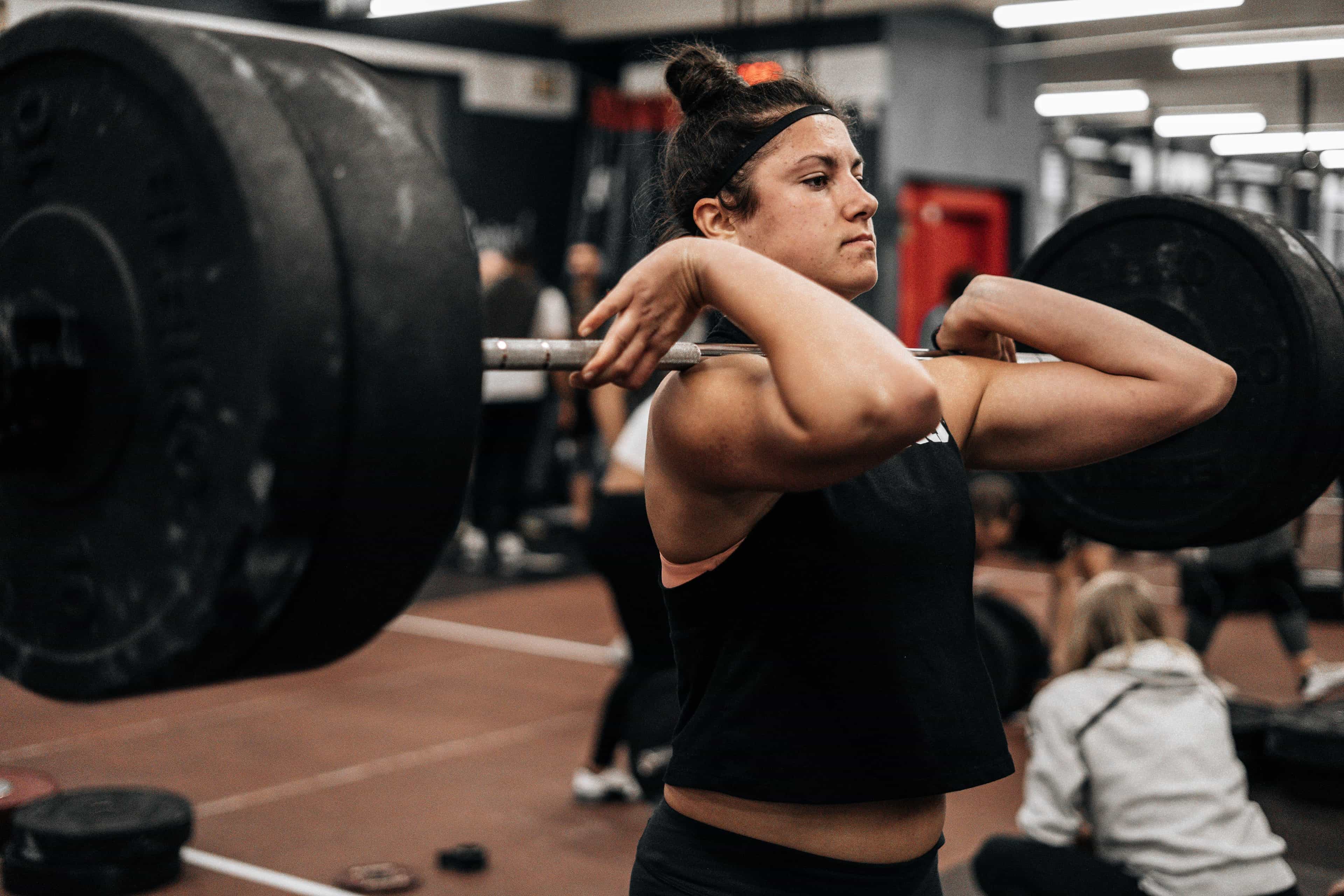Athlete doing a deadlift